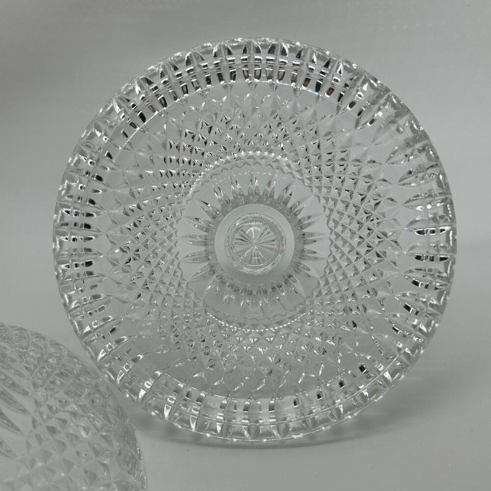 Vintage Candy Dish with Lid Leonard Silver - Empress Lead Crystal Powder Box - Picture 4 of 10